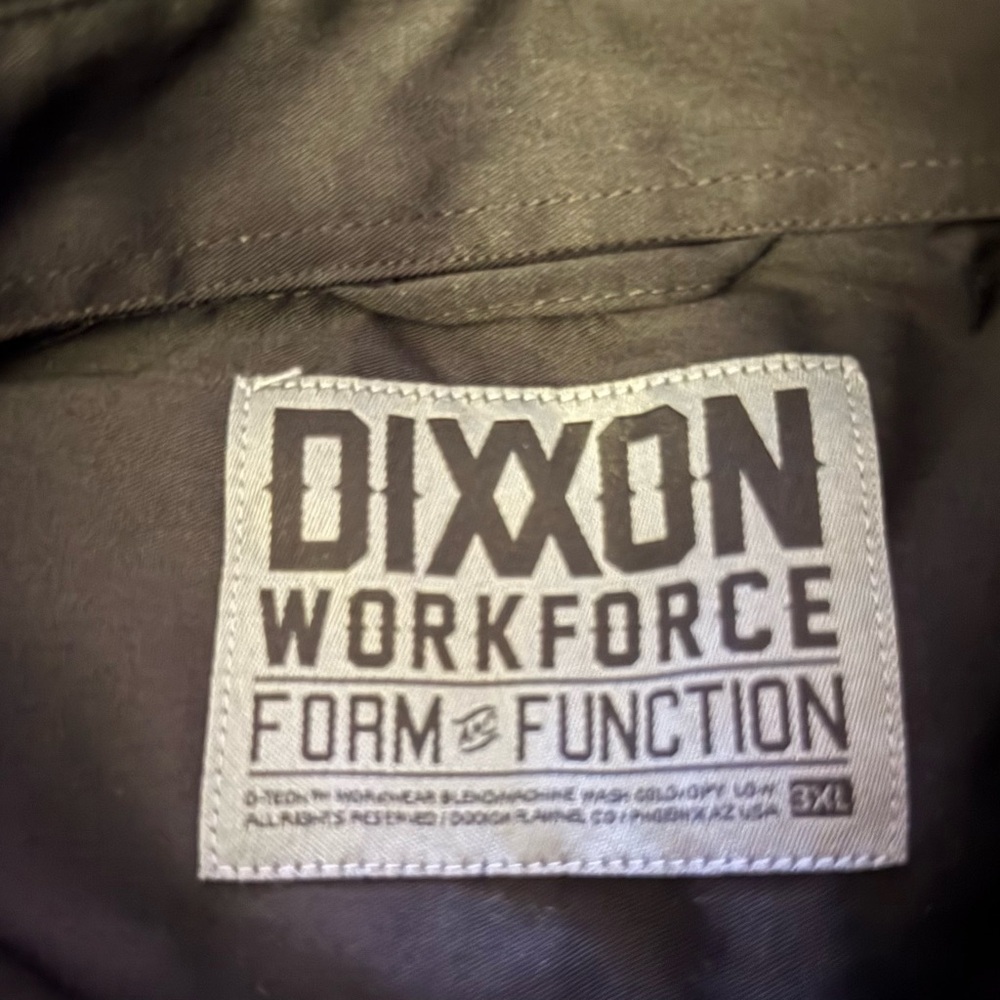 DIXXON “WorkForce” Men's 3XL Black Button Down Shirt - Picture 3 of 4